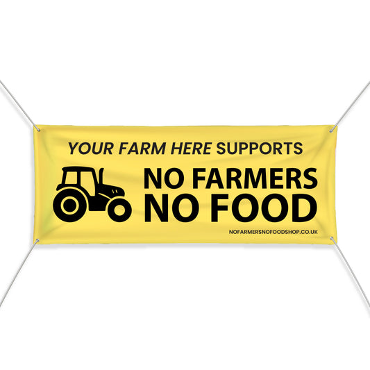 No Farmers No Food Personalised Banner