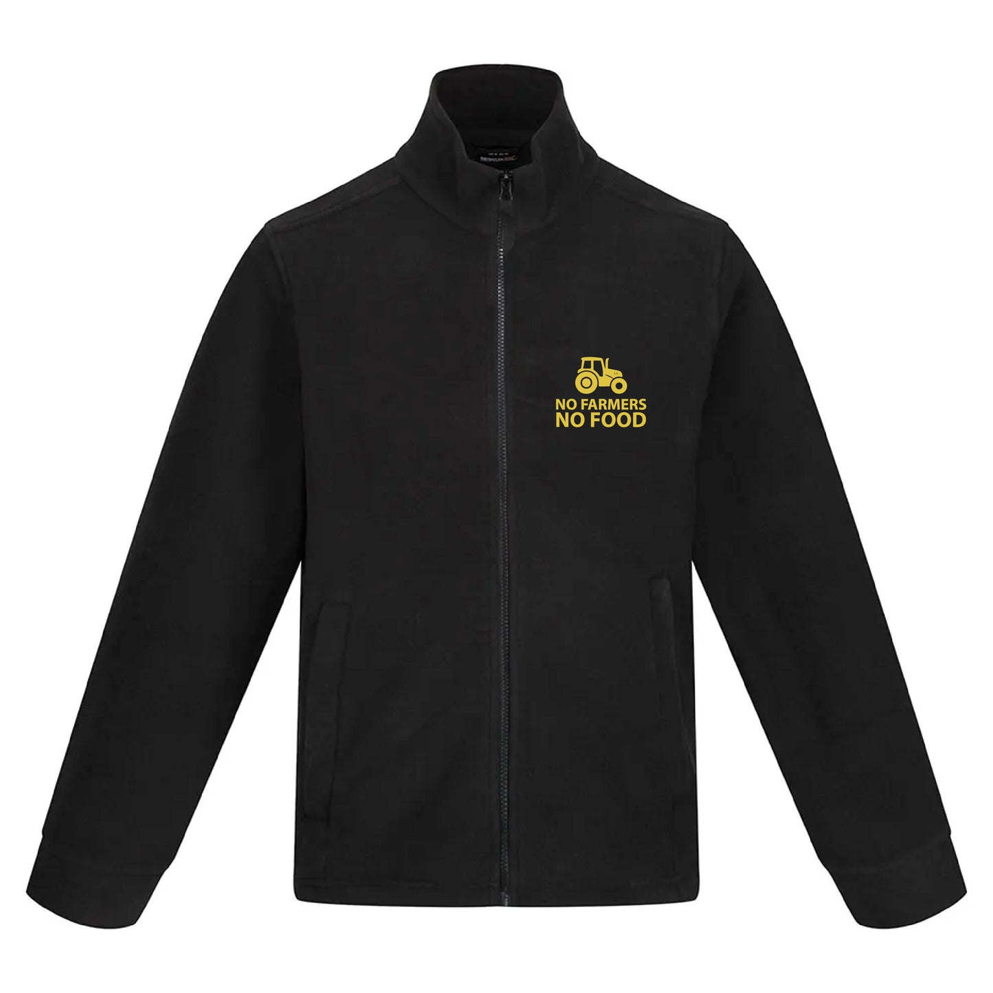 No Farmers No Food fleece jacket with embroidered logo