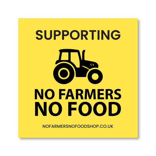 No Farmers No Food Printed Vinyl Decal